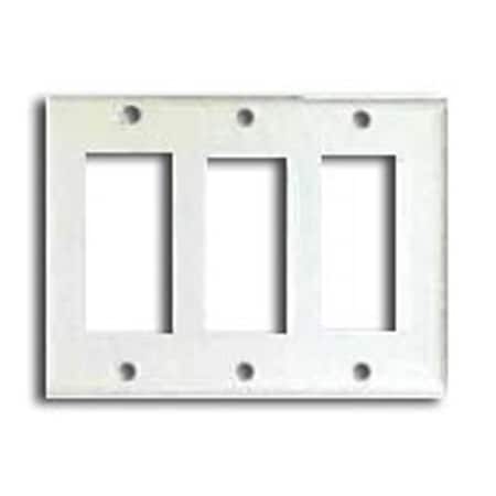 Eaton Wiring Devices 3-Gang Standard Rocker Plate - White 6730170